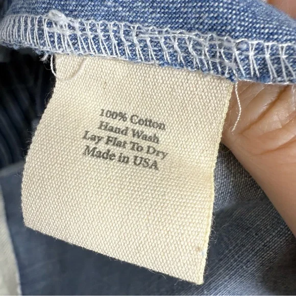 Free People X Tricia Fix Heart Appliqué Shirt Denim 100% cotton - XS NWT - Picture 7 of 11